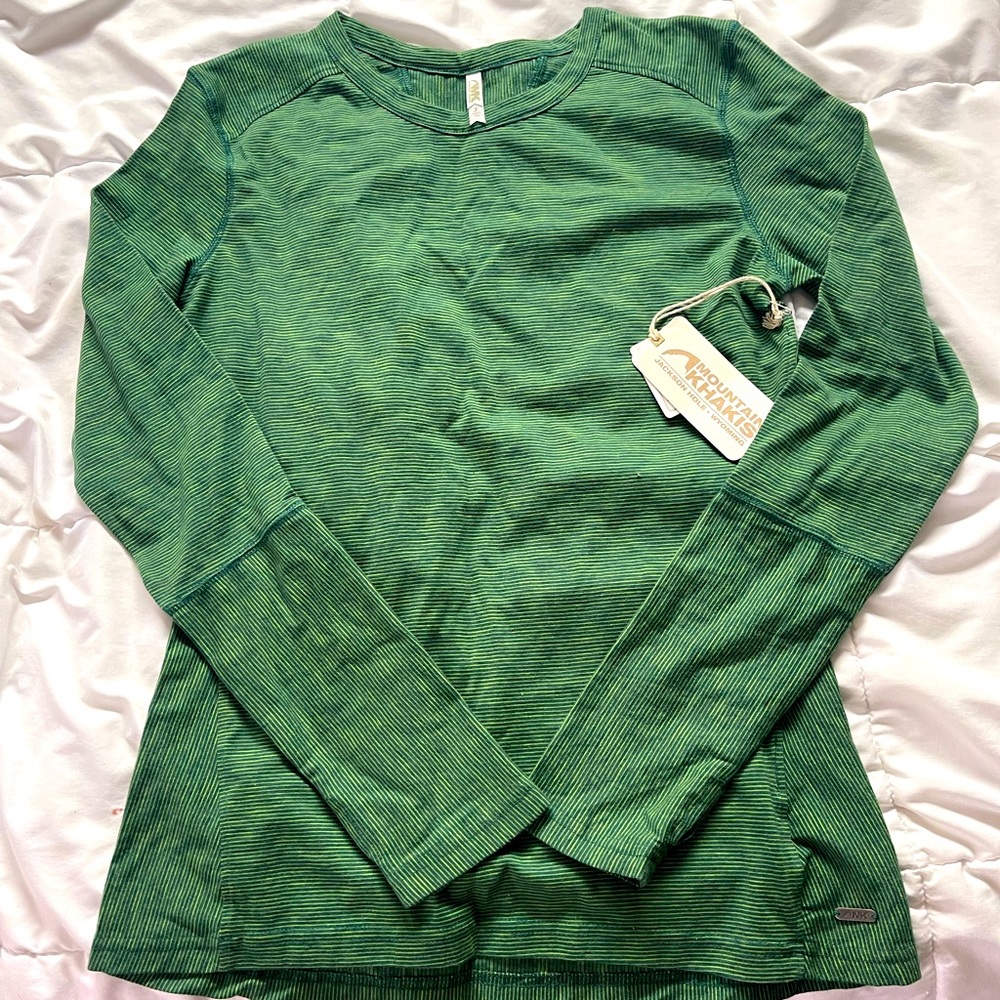 Mountain khaki Women’s contour crew LS shirt